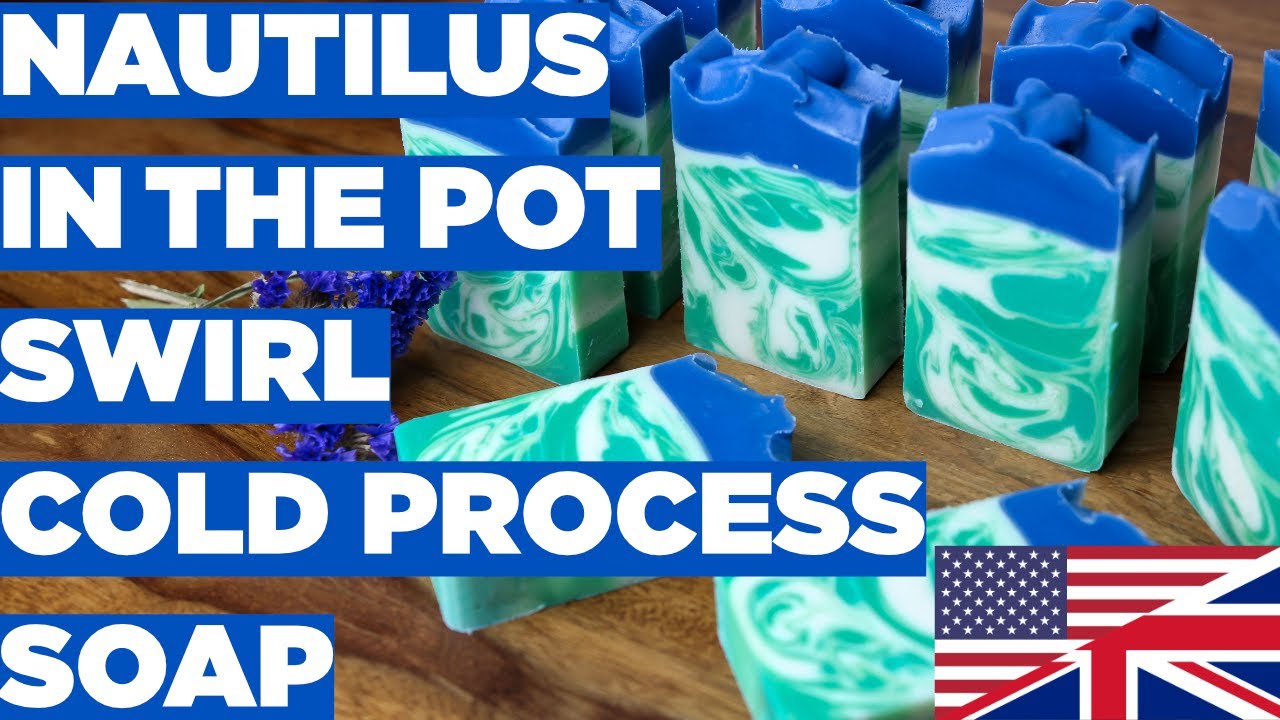 Nautilus - In The Pot Swirl Cold Process Soap - Ocean Soap