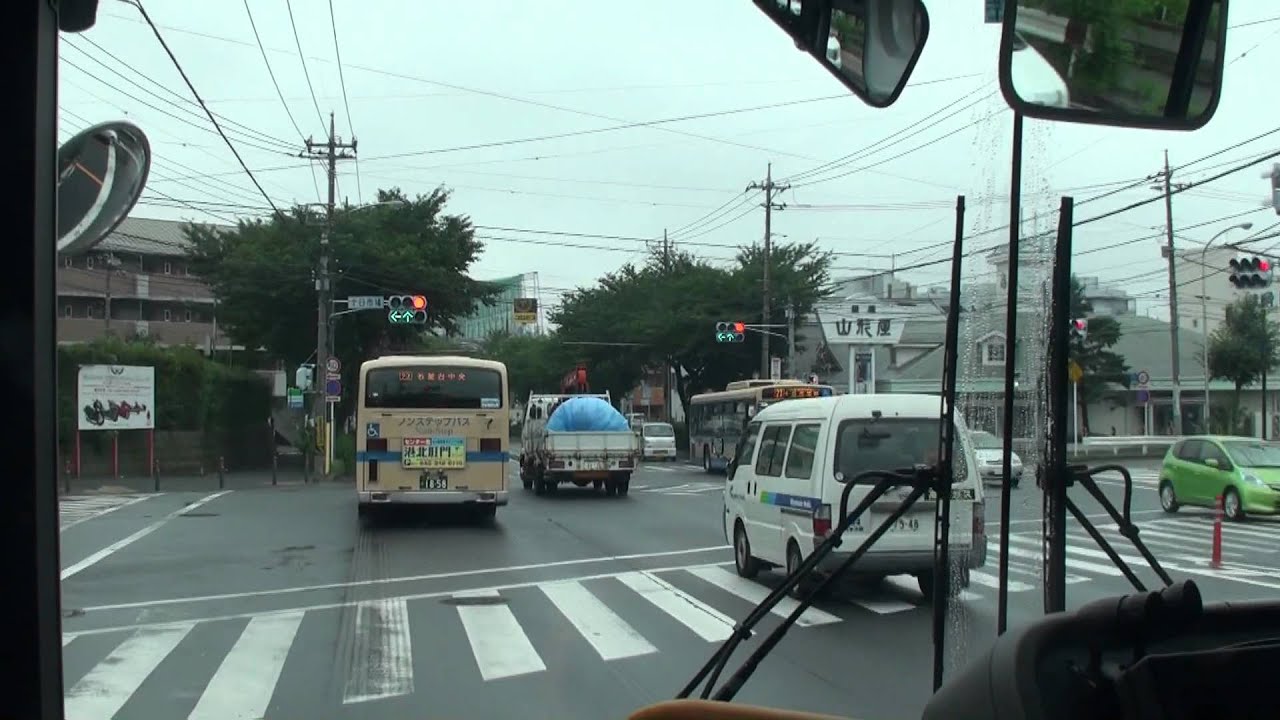 横浜市営バス 65 青葉台駅→若葉台中央 雨天 【前面展望】