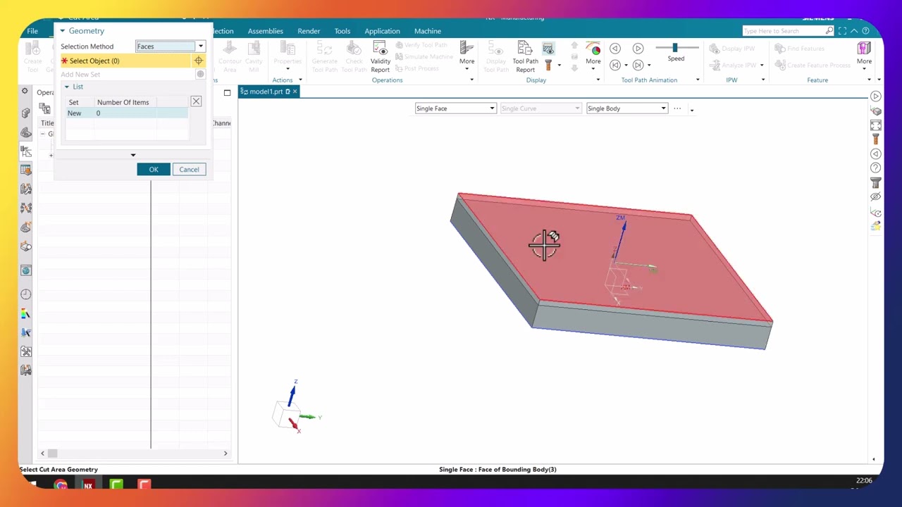 Yüzey Tarama-Siemens NX CAM 2306 - HIZLICA SIKILMADAN ÖĞREN ! Face Freze