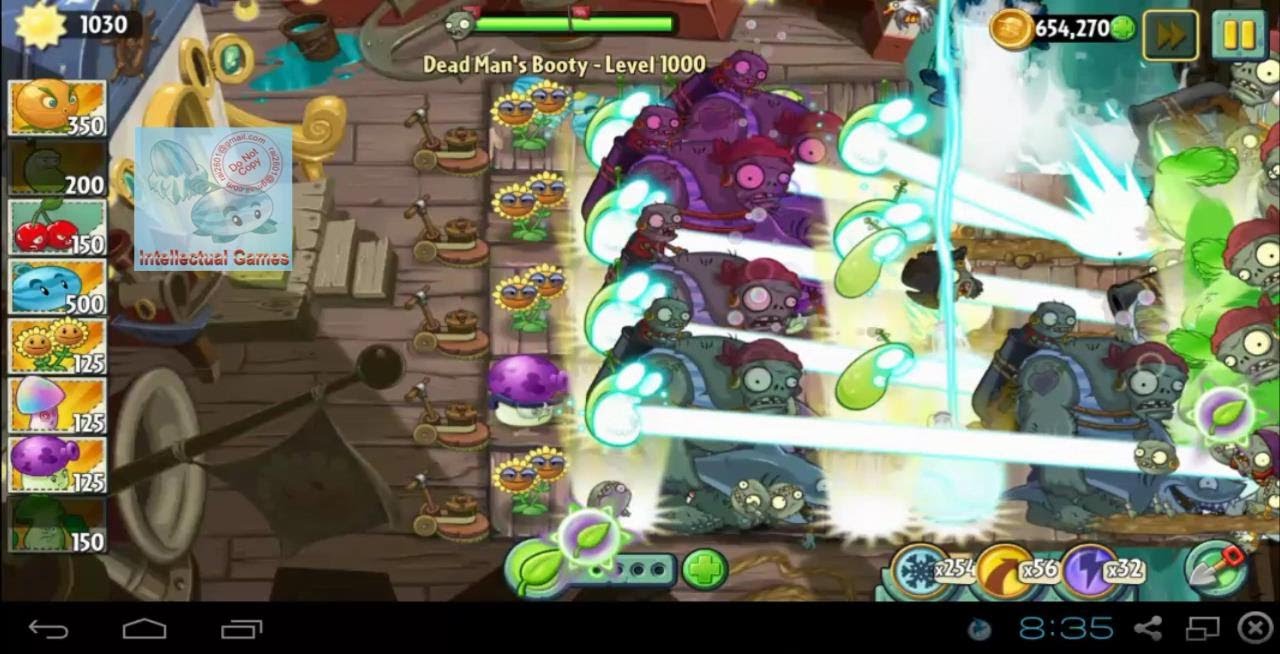 Dead Man's Booty Level 1000 Impossible Level with Gargantuar Plants vs Zombies 2