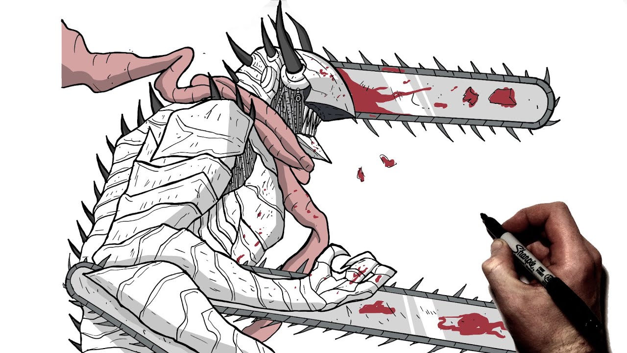 How To Draw Chainsaw Devil (Full) | Step By Step | Chainsaw Man