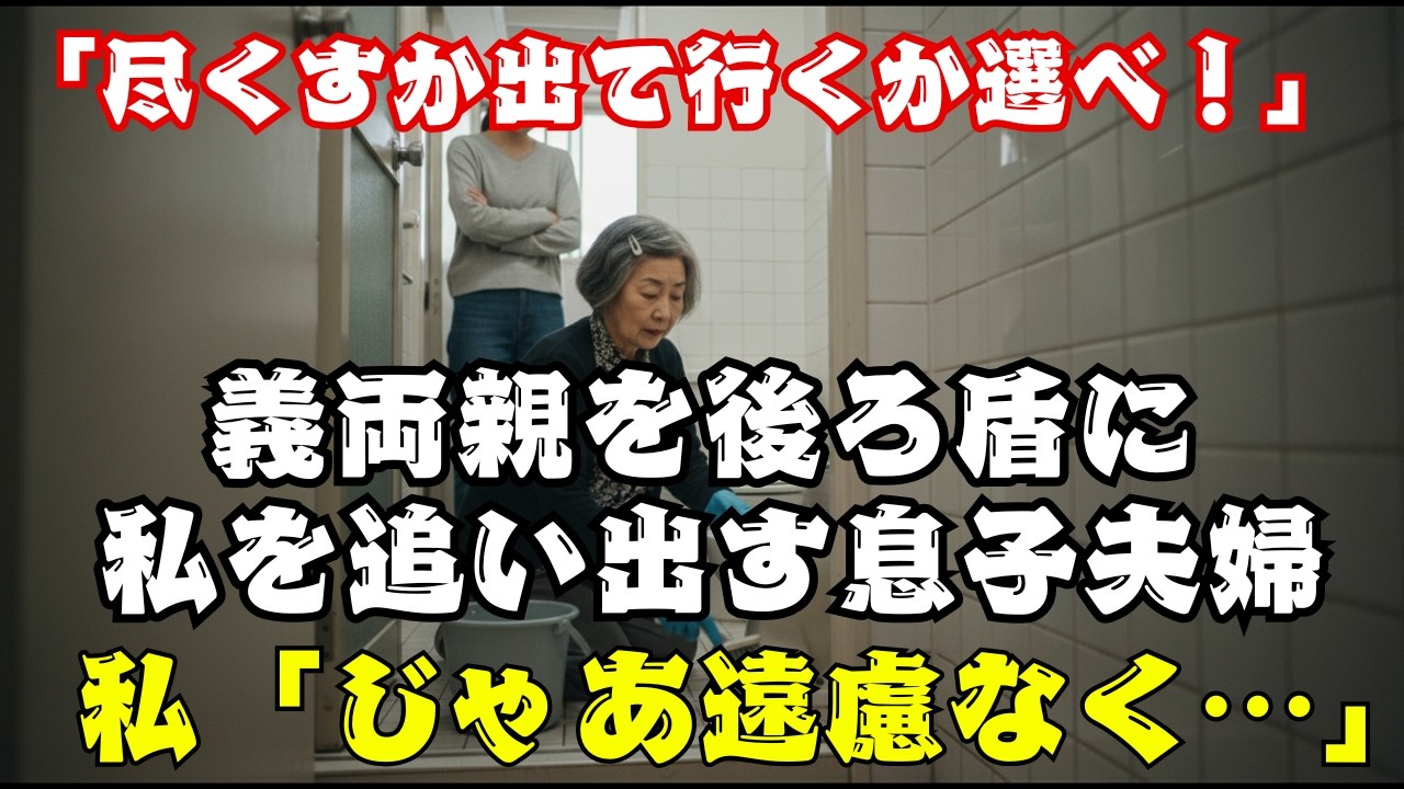 「俺たちに尽くせ！」傲慢な息子夫婦に引導を渡した母の決断。1ヶ月後、家賃滞納と借金地獄で土下座する二人の末路 【60代以上の方へ】.