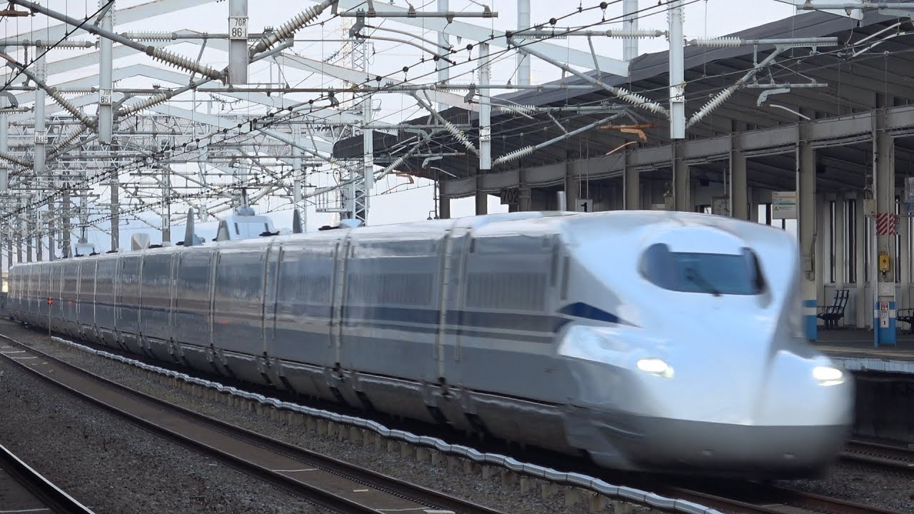[N700Sも登場] 新倉敷駅を超高速通過する新幹線31本