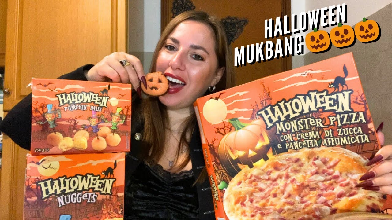 HALLOWEEN MUKBANG 2023 CON IL CIBO DI LIDL!!! • Provo Questi Prodotti per la Prima Volta!!!