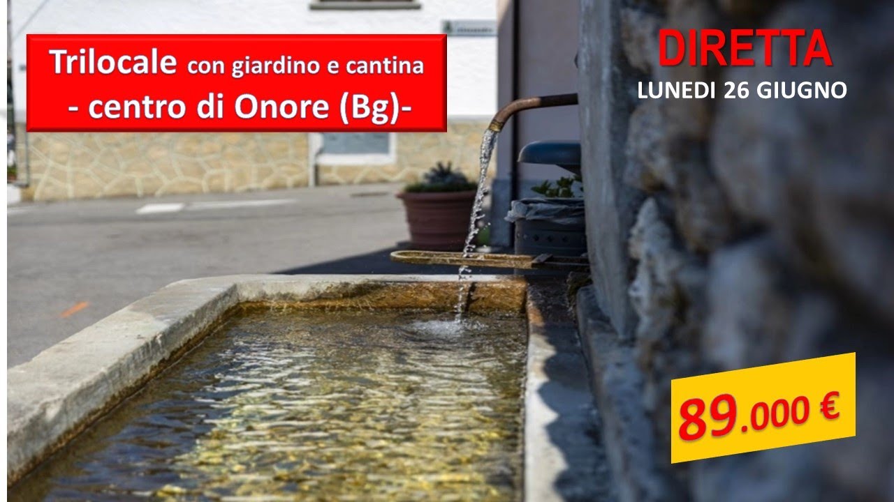 NON PIÙ DISPONIBILE: ALTA VALLE SERIANA - ONORE (BG), trilocale arredato con cantina e giardino
