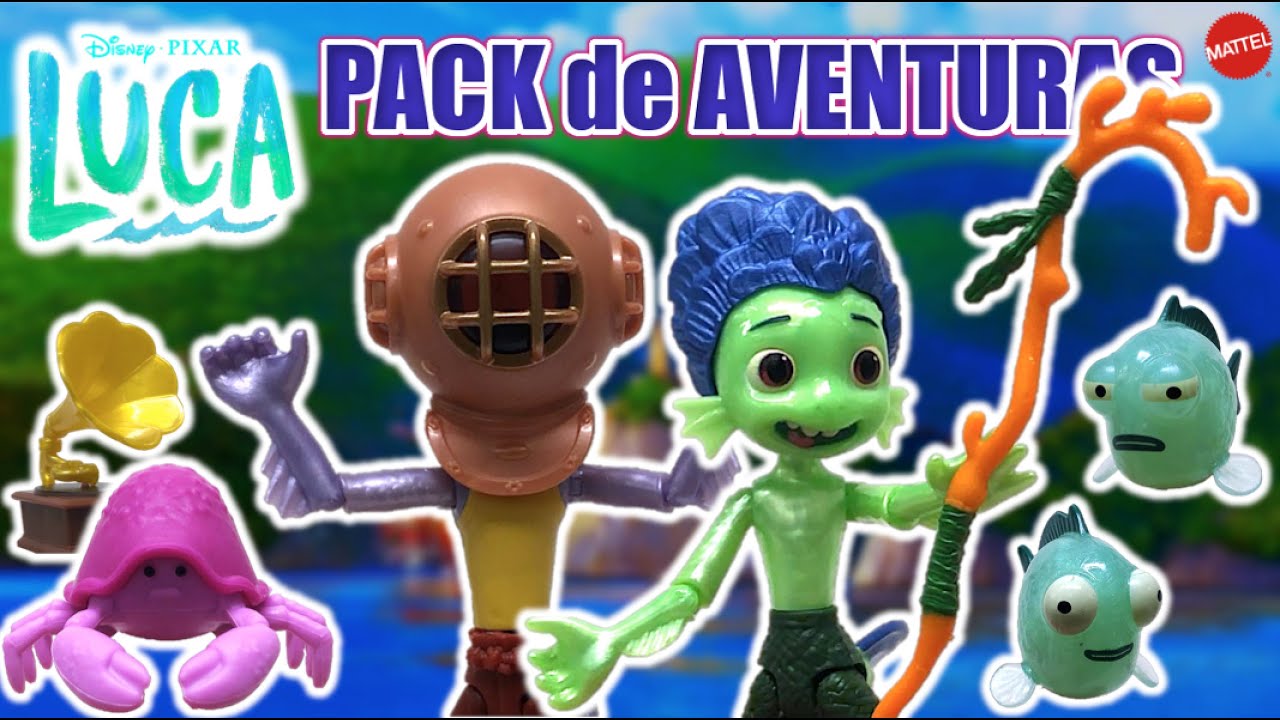 Disney Pixar LUCA - Pack de Aventuras Submarinas con LUCA & ALBERTO + Monalisa | TOY SHOTS (2022)