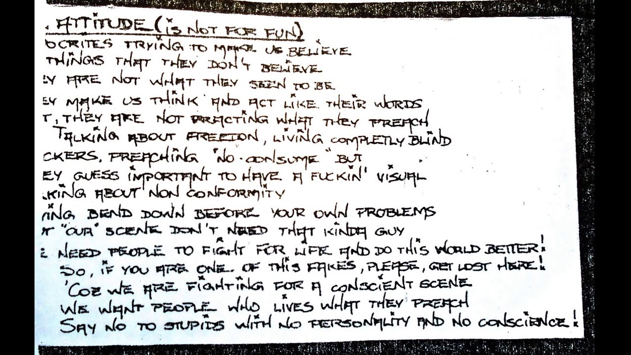 ACTIVE YOUTH &ndash; ATTITUDE (IS NOT FOR FUN) (1994)