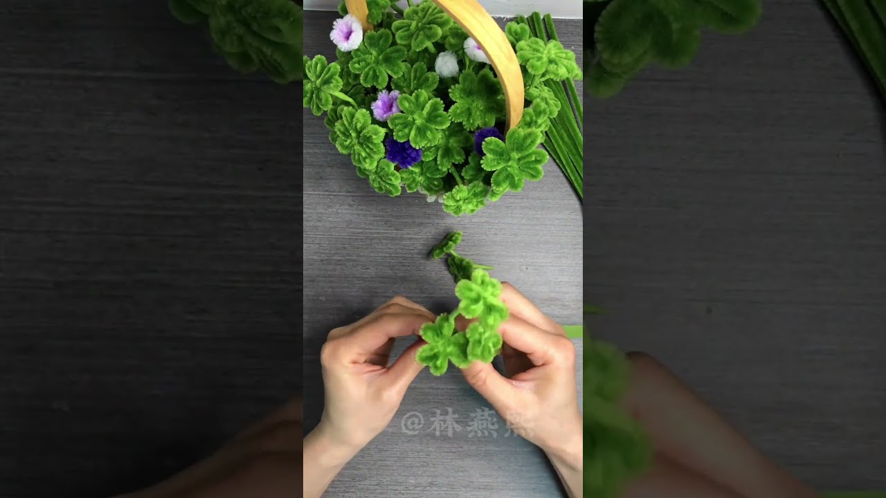 How to Make Four-Leaf Clover from Pipe Cleaner | Cách Làm Cỏ Bốn Lá Bằng Kẽm Nhung