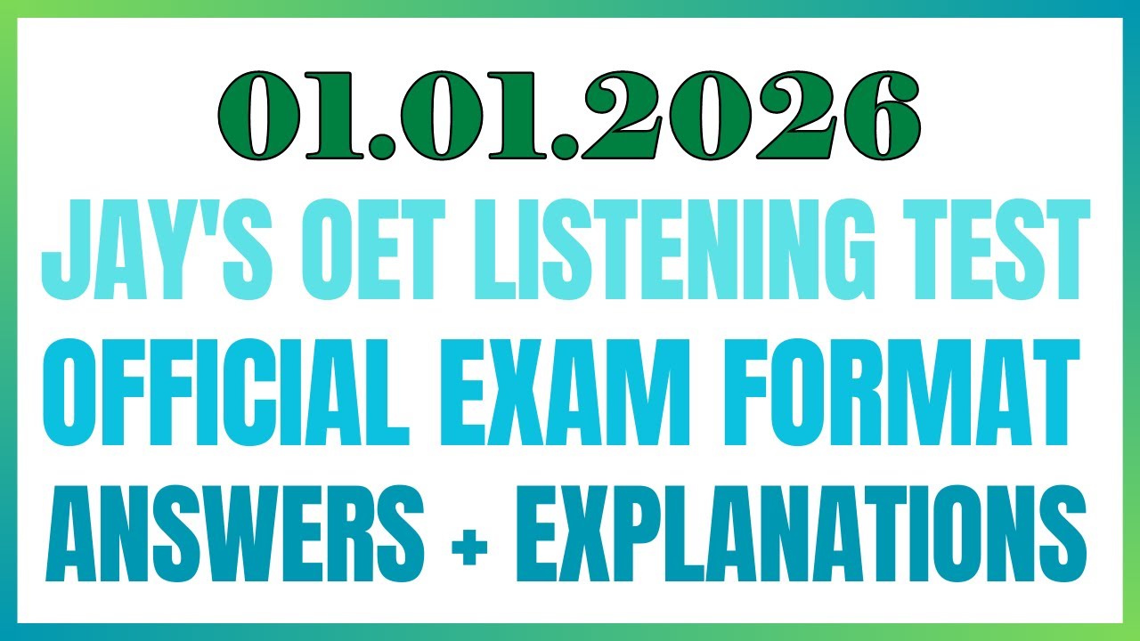 OET READING TEST  01.01.2026 #oet #oetexam #oetnursing #oetlisteningtest