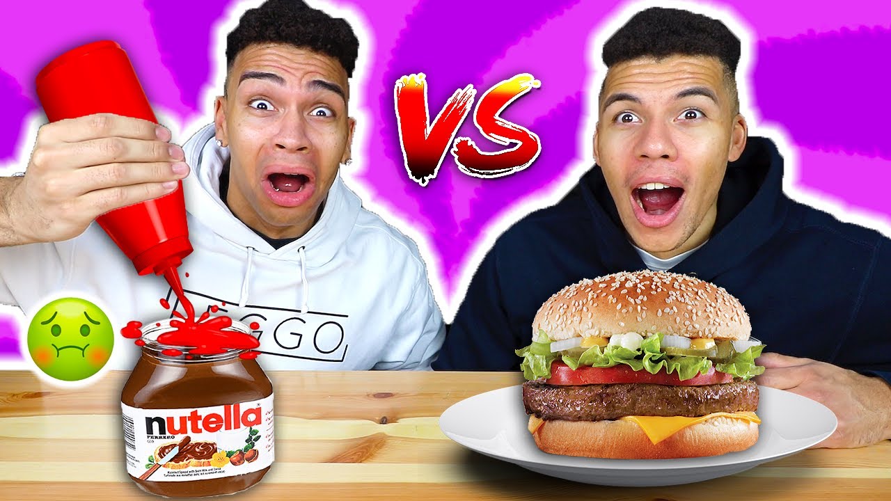 VERRÜCKTE ESSENS-KOMBINATION VS NORMALES ESSEN CHALLENGE !!! | Kelvin und Marvin