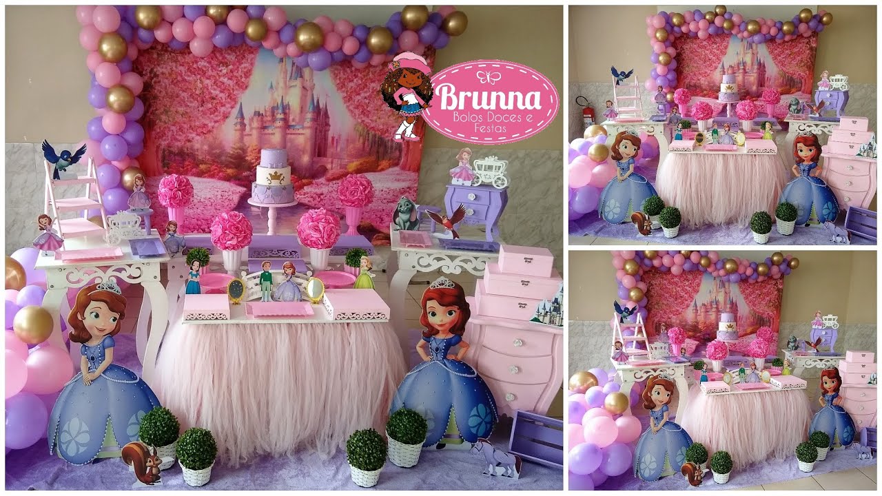 DECORAÇÃO PRINCESINHA SOFIA - MONTAGEM || BRUNNA EM FESTA