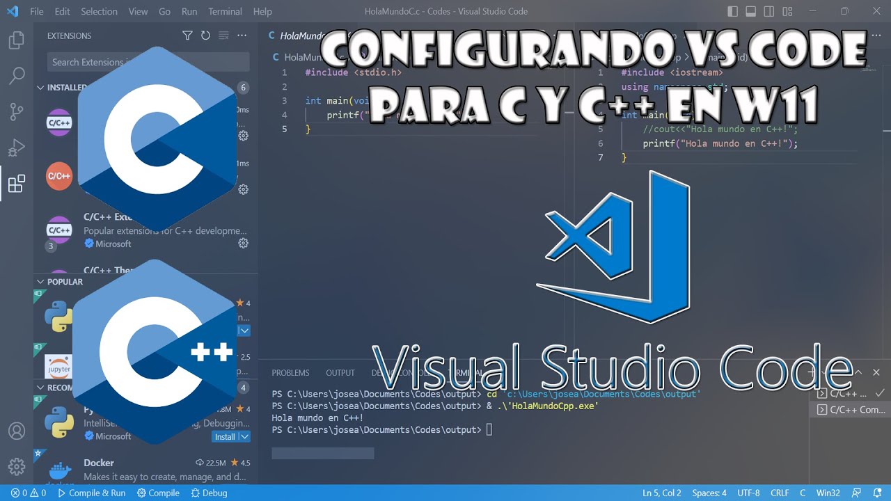[2023] Compilador para C y C++ y configuración de VS code