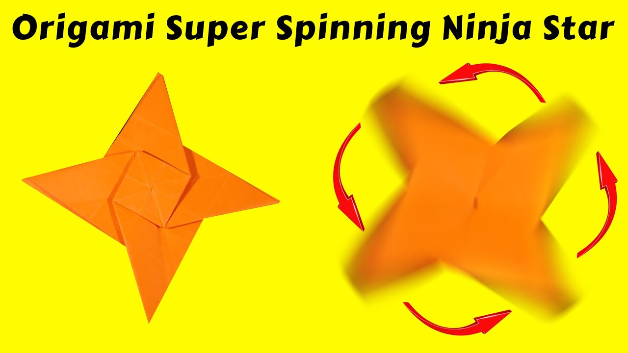 Cómo hacer una estrella ninja de papel súper giratorio  (shuriken)