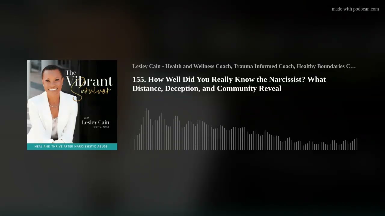 155. How Well Did You Really Know the Narcissist?  What Distance, Deception, and Community Reveal