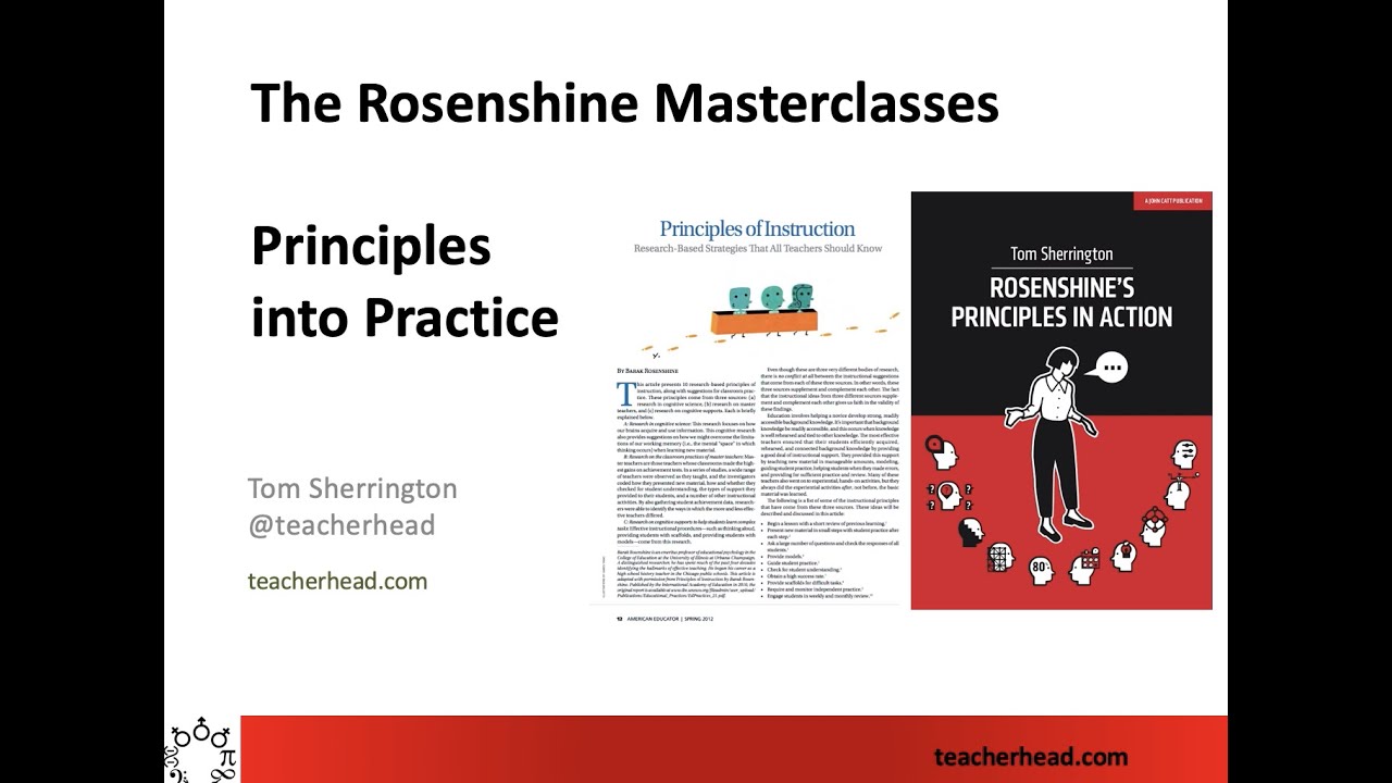 Rosenshine Masterclass I Intro and Research