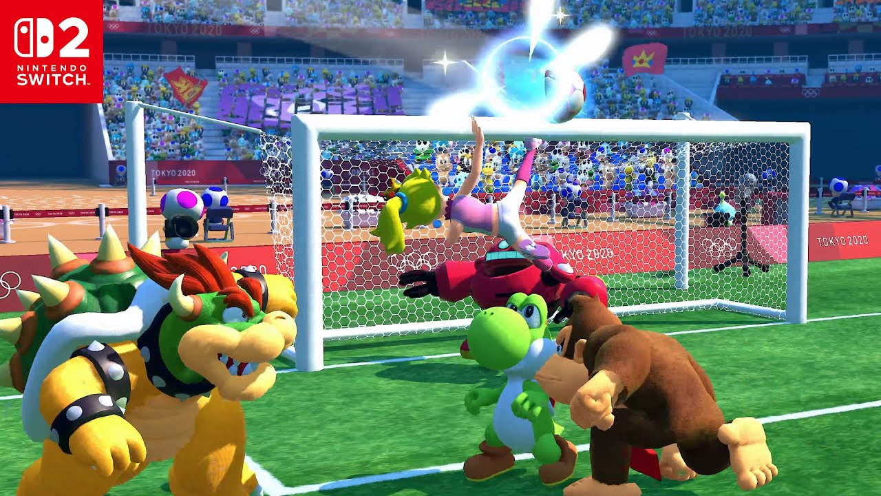 Peach Vs. Donkey Kong - Mario & Sonic at the Tokyo 2020 Olympic Games Football | Switch 2
