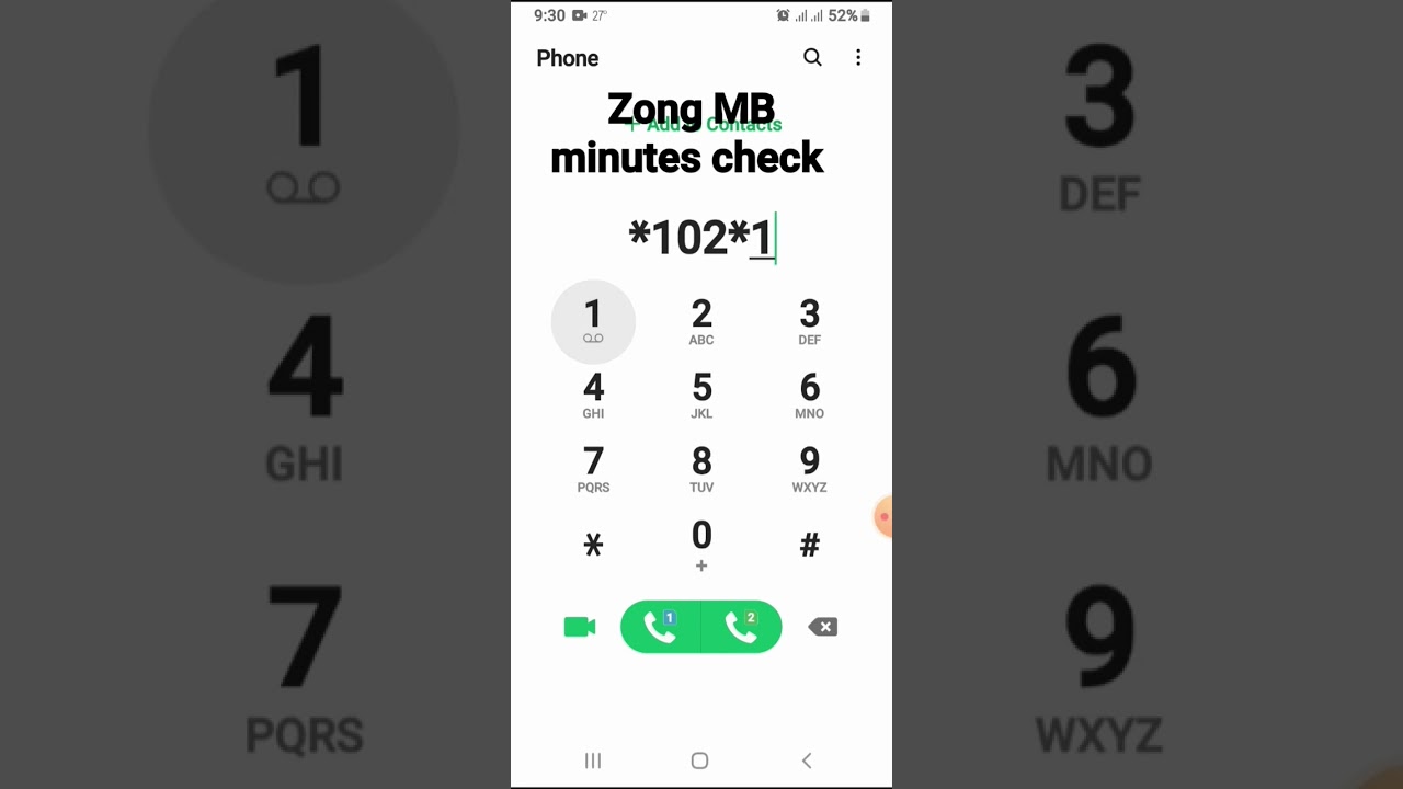 Zong MB minutes check code | how to check zong MBs