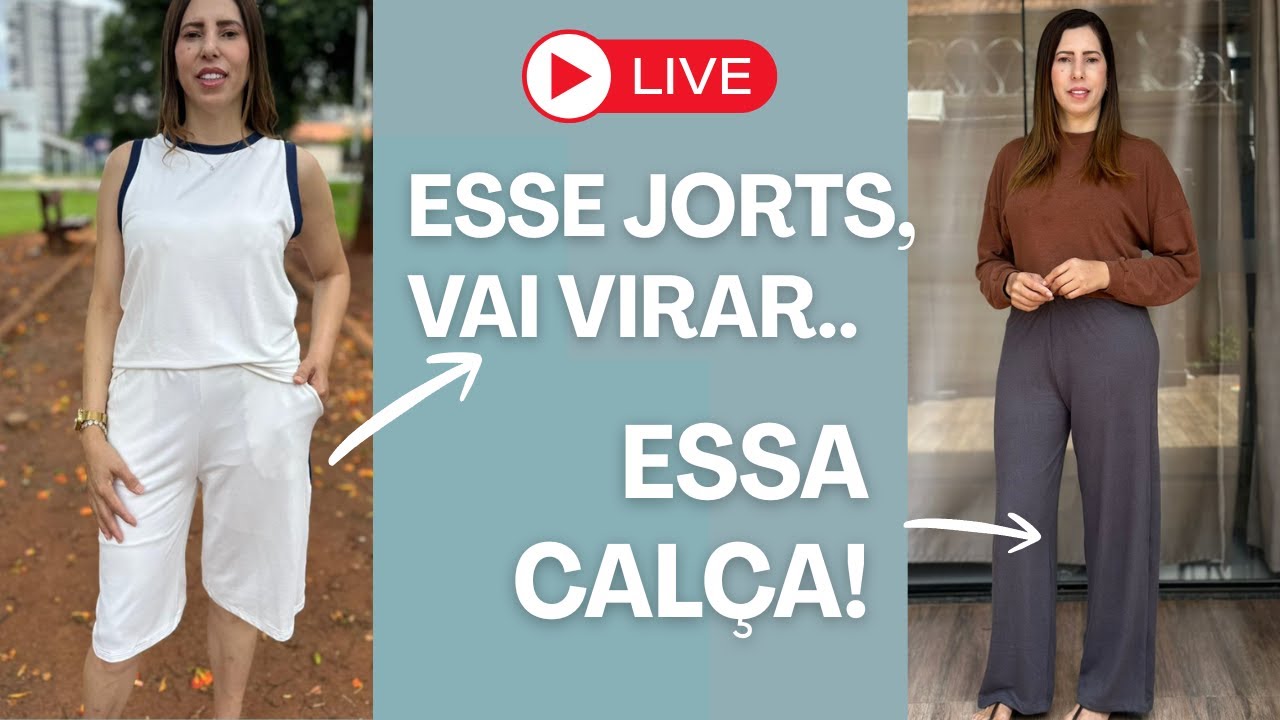 🔴LIVE: Transformando um SHORT em uma CALÇA - #casualemmalha