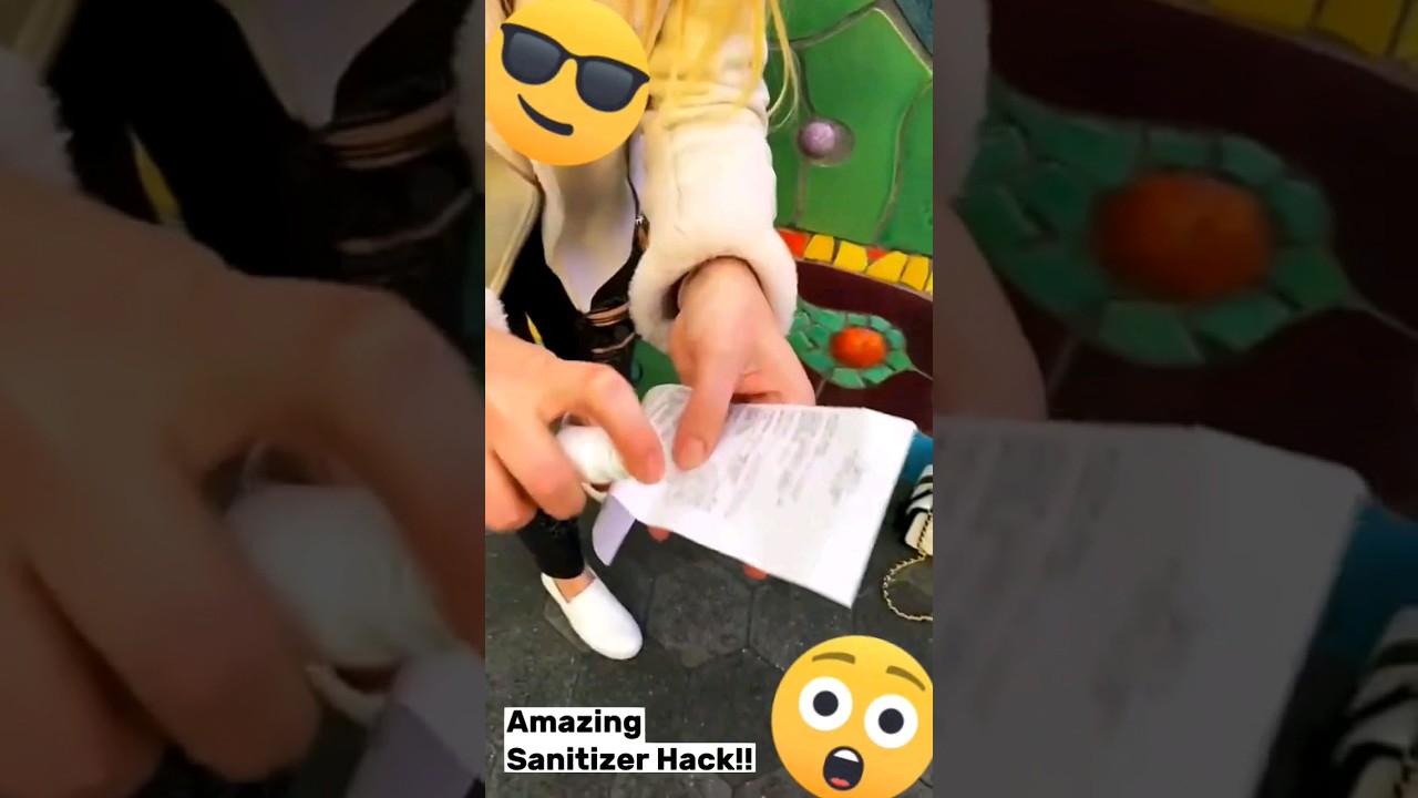 Amazing Sanitizer Hack!! 😲💥🤷 #shorts #youtubeshorts #handyhacks