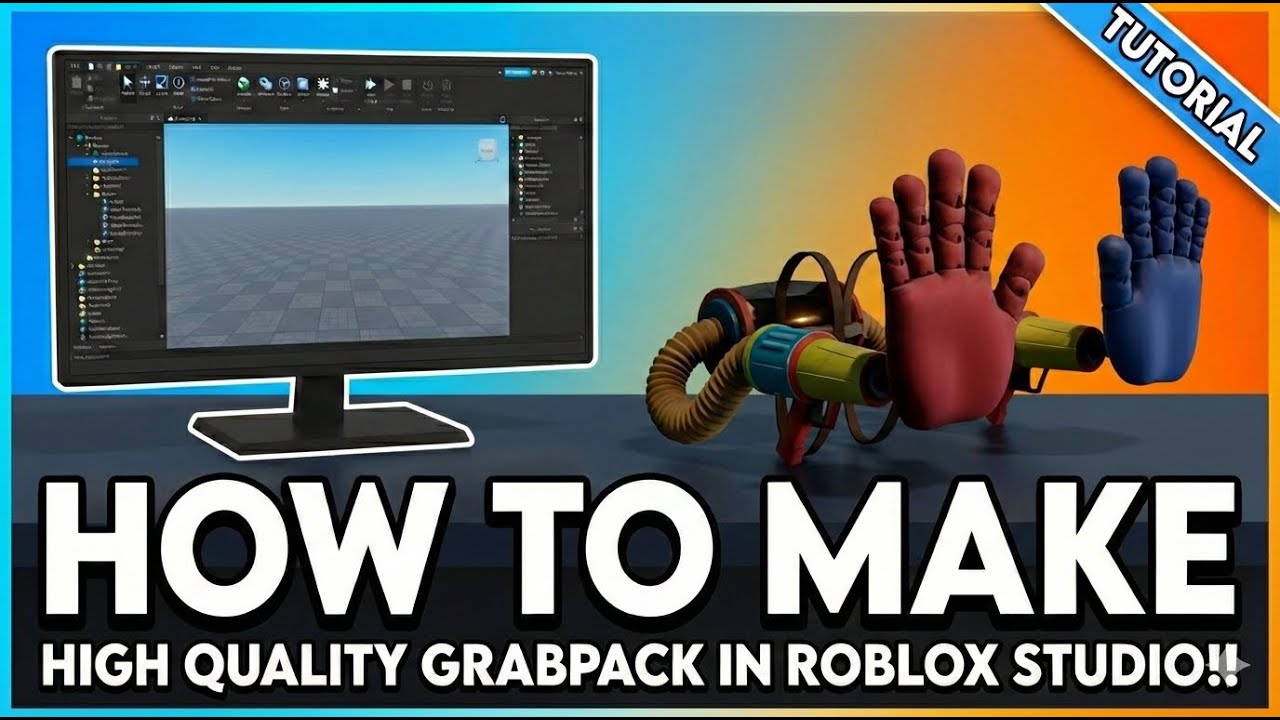 How To Make A High Quality GrabPack In Roblox Studio!!