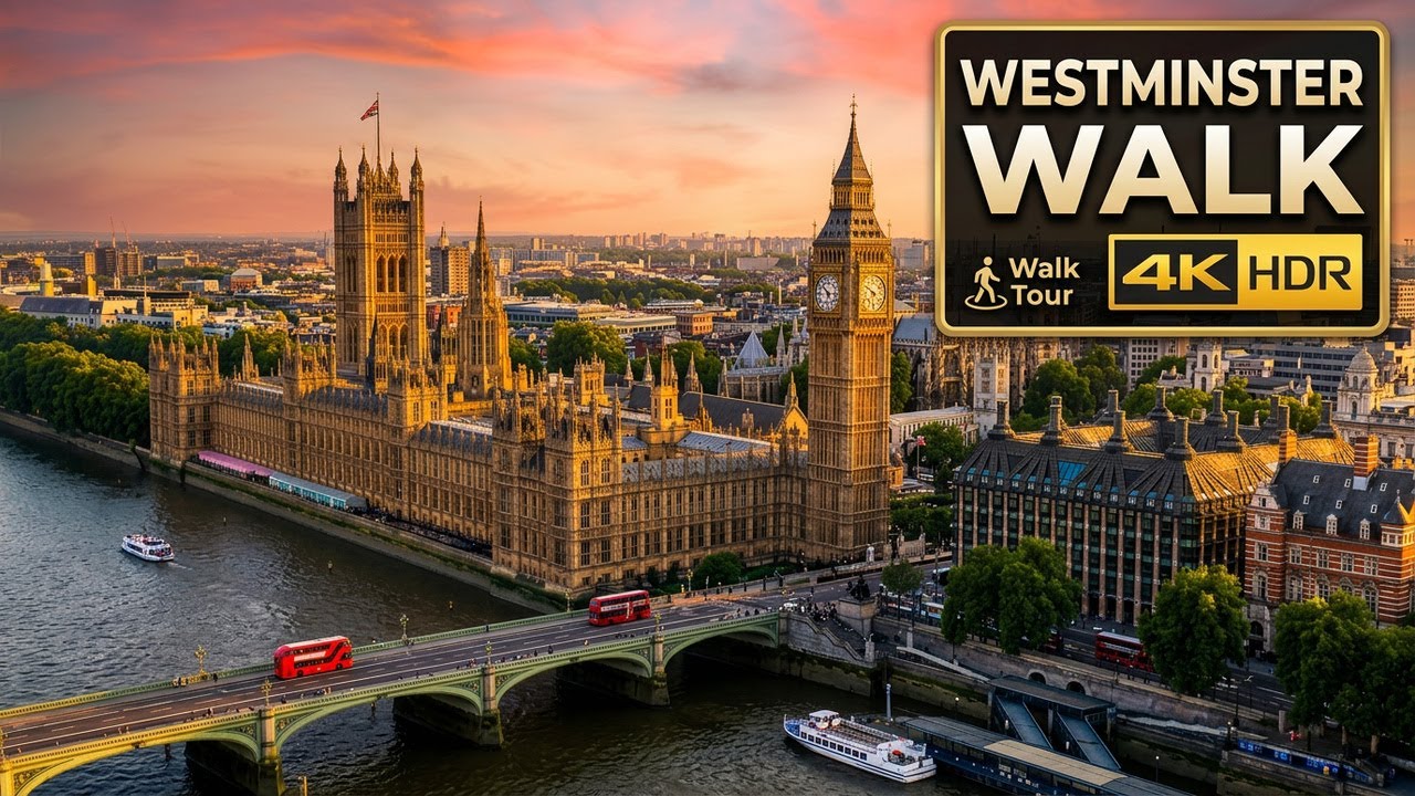 Affluent London Day Walk | Westminster, St James’s & Waterloo | 4K HDR