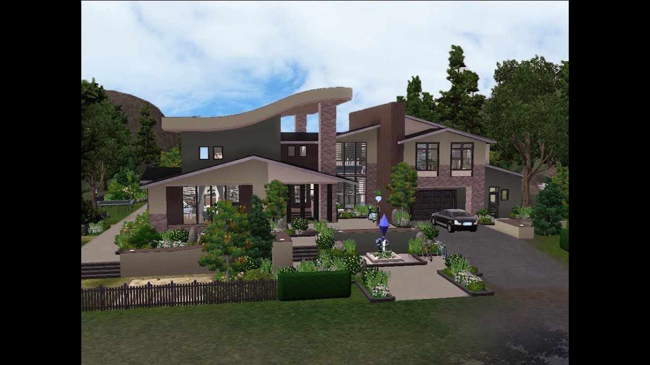 The Sims 3 - Building a modern lakeside mansion
