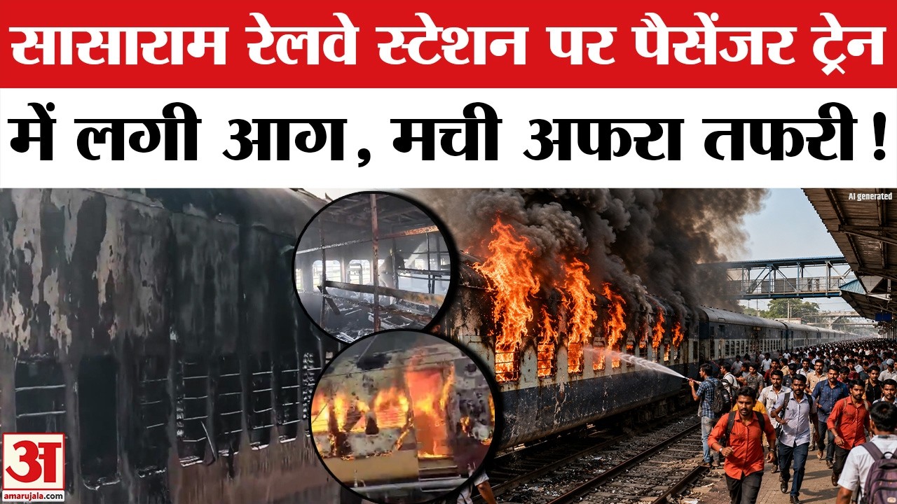 Sasaram Train Fire: सासाराम से Patna जा रही ट्रेन मं लगी भीषण आग,Station पर मची अफरा तफरी |Top News