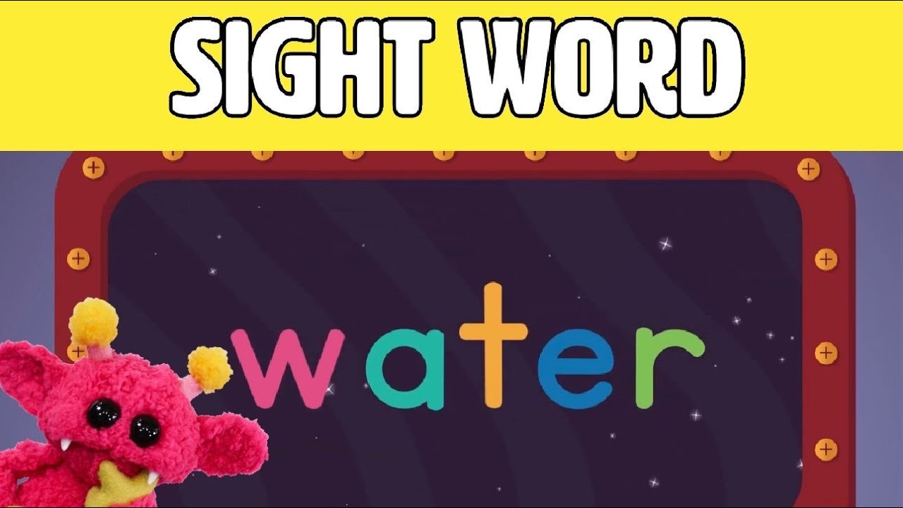 WATER - Let's Learn the Sight Word WATER with Hubble the Alien! | Nimalz Kidz! Songs and Fun!