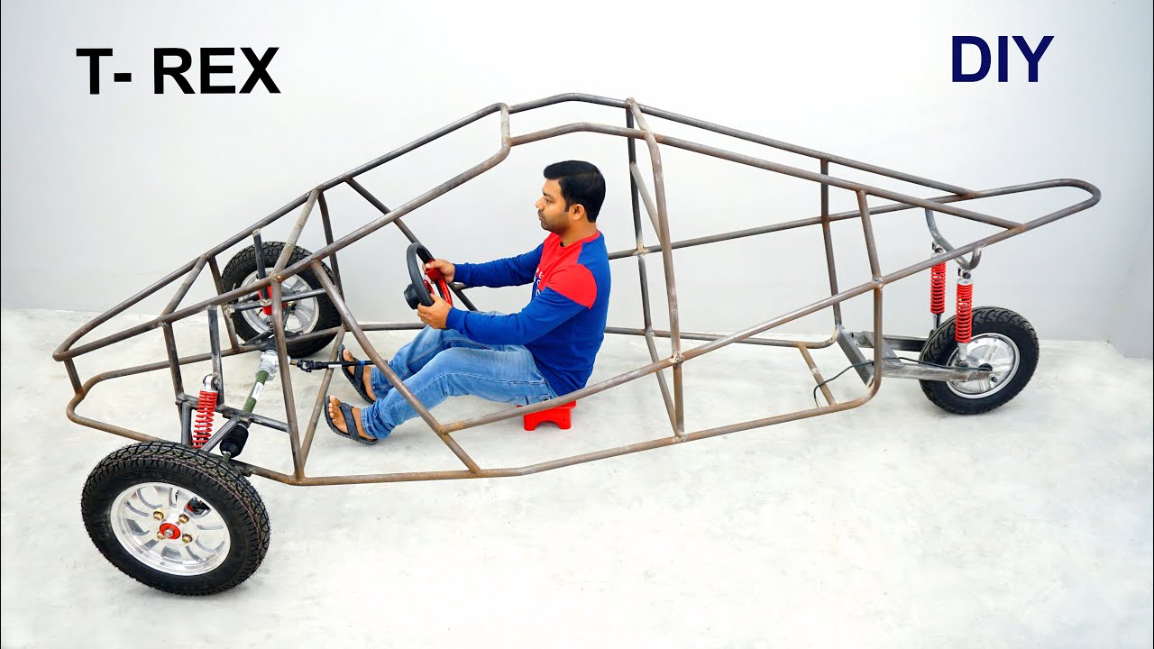 How To Make T-REX Car Three Wheeled Car at Home - Part 1