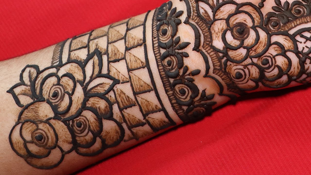 Easy mehndi designs for front hands - Easy beautiful mehndi - Simple Henna designs-Mehndi designs