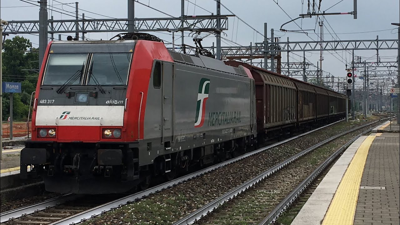 Treni di tutti i tipi alla stazione di Monza! Tra merci, eurocity e regionali!