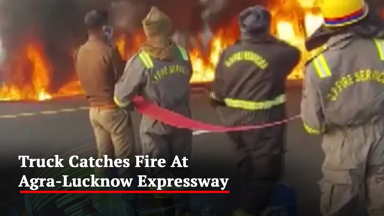 Lakhs Of Medicines Destroyed After Truck Catches Fire On Agra-Lucknow Expressway