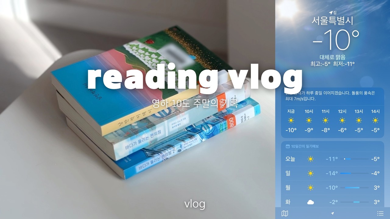 주말에 영하 10도라면 집에 있어야지… 근데 나갔다옴 | Reading Vlog · 젤리얼려먹기 · 스마트도서관 📖 VLOG