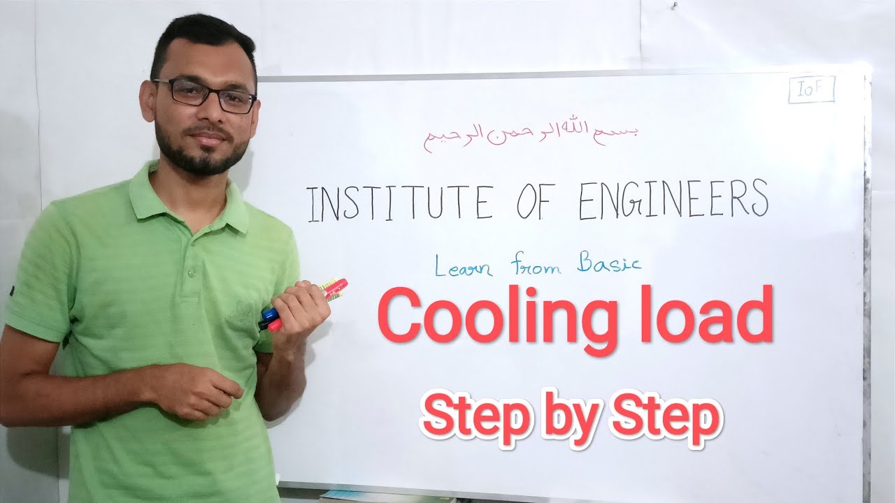 Cooling load Calculation, step by step | Institute of Engineers | কুলিং লোড ক্যালকুলেশন বাংলায়।