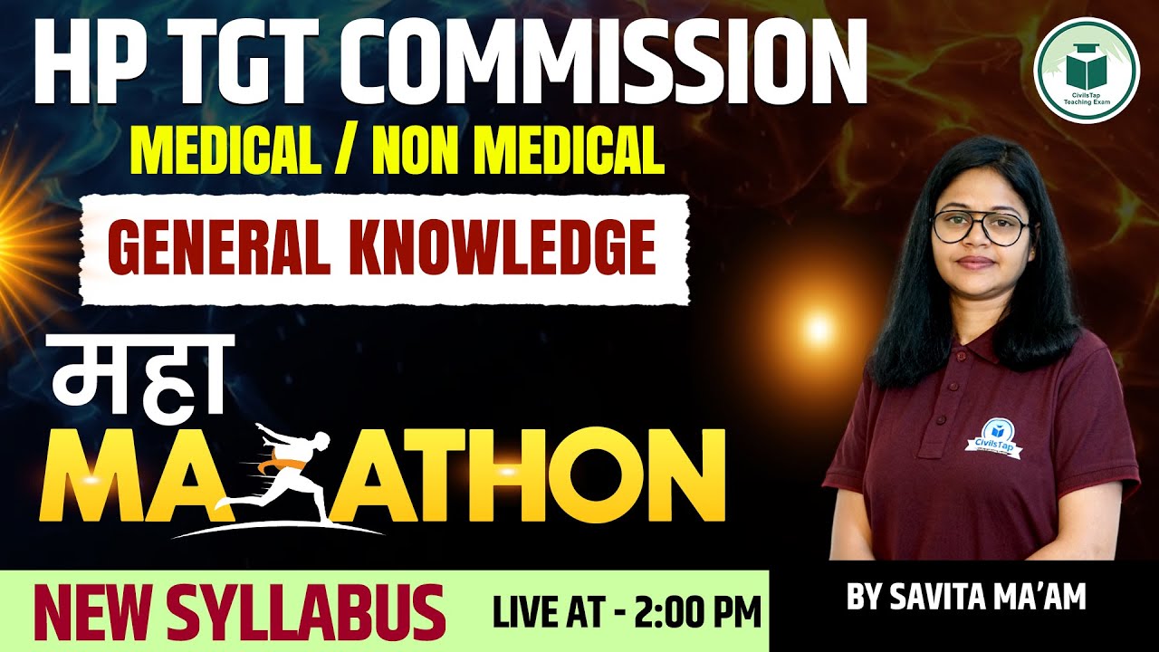 HP TGT Medical G.K. Maha Marathon | New Syllabus Complete Class | By Savita Ma’am | Civilstap