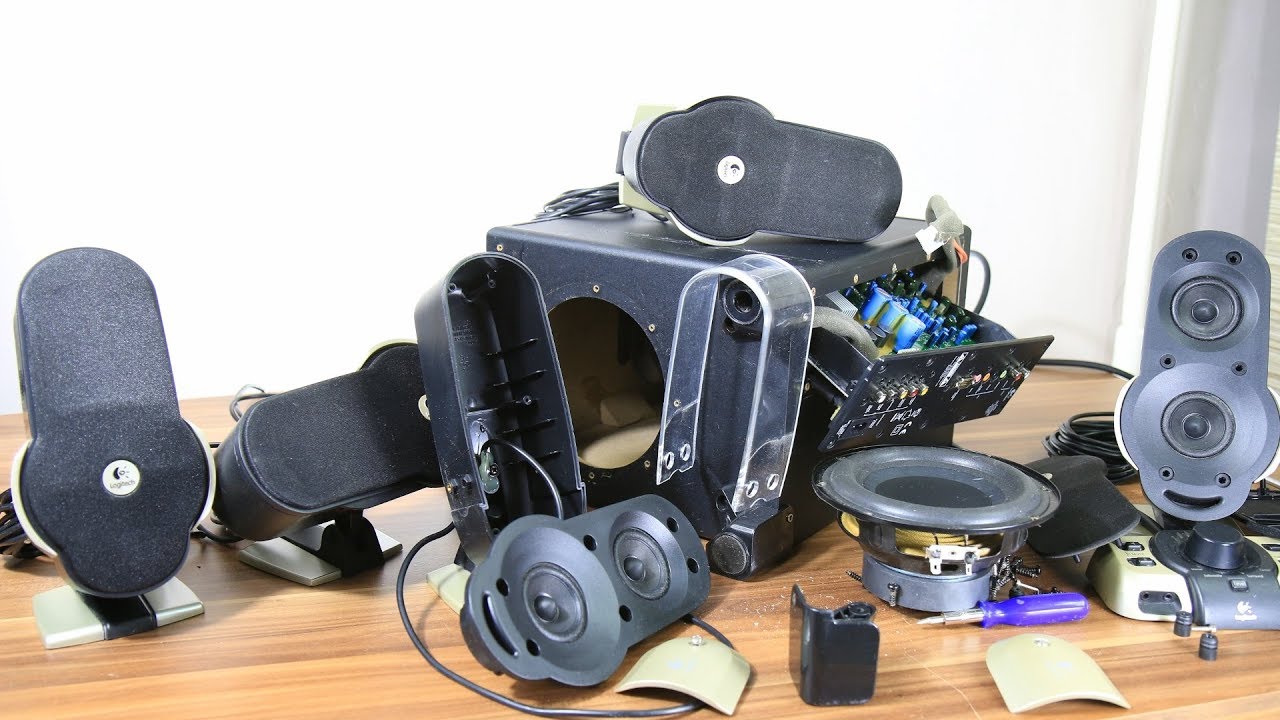 Look inside Logitech G51 speaker - What's Inside?