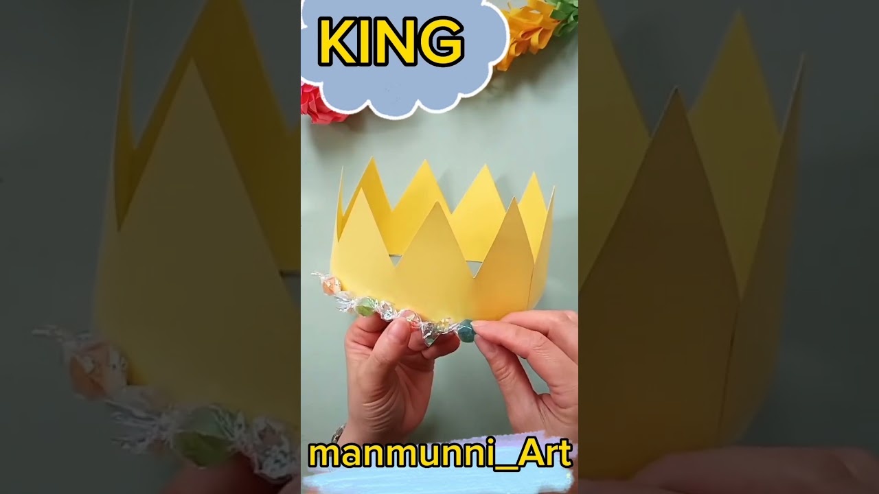 Diy Crown | Diy Paper Crown | Origami Crown Craft #youtubeshorts #ncs #diy #origami #craft #4k #100