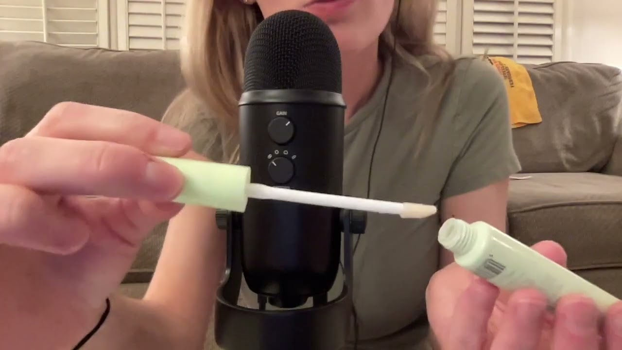 ASMR lip gloss and chill (clicky whisper ramble)