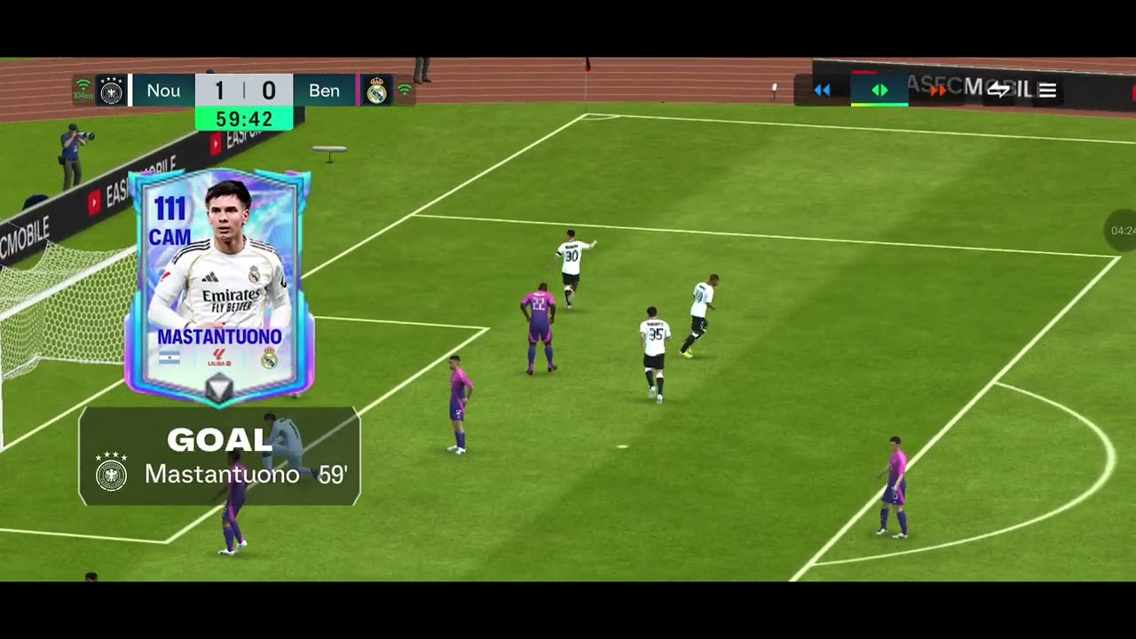 Noureddin ( Germany ) v/s Benjamin'F ( Real Madrid ). FC Mobile. Online football mobile gaming ⚽️⚽️
