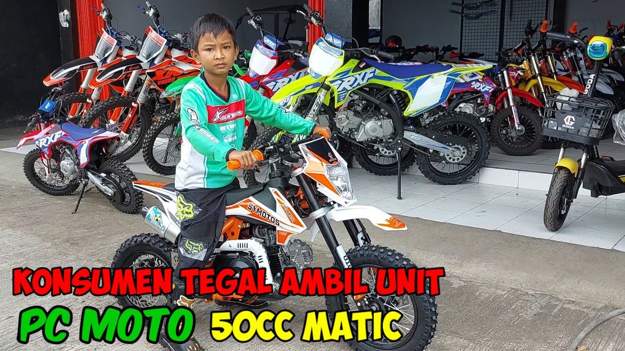 KONSUMEN TEGAL DATANG KE TOKO AMBIL UNIT TRAIL PC MOTO 50cc