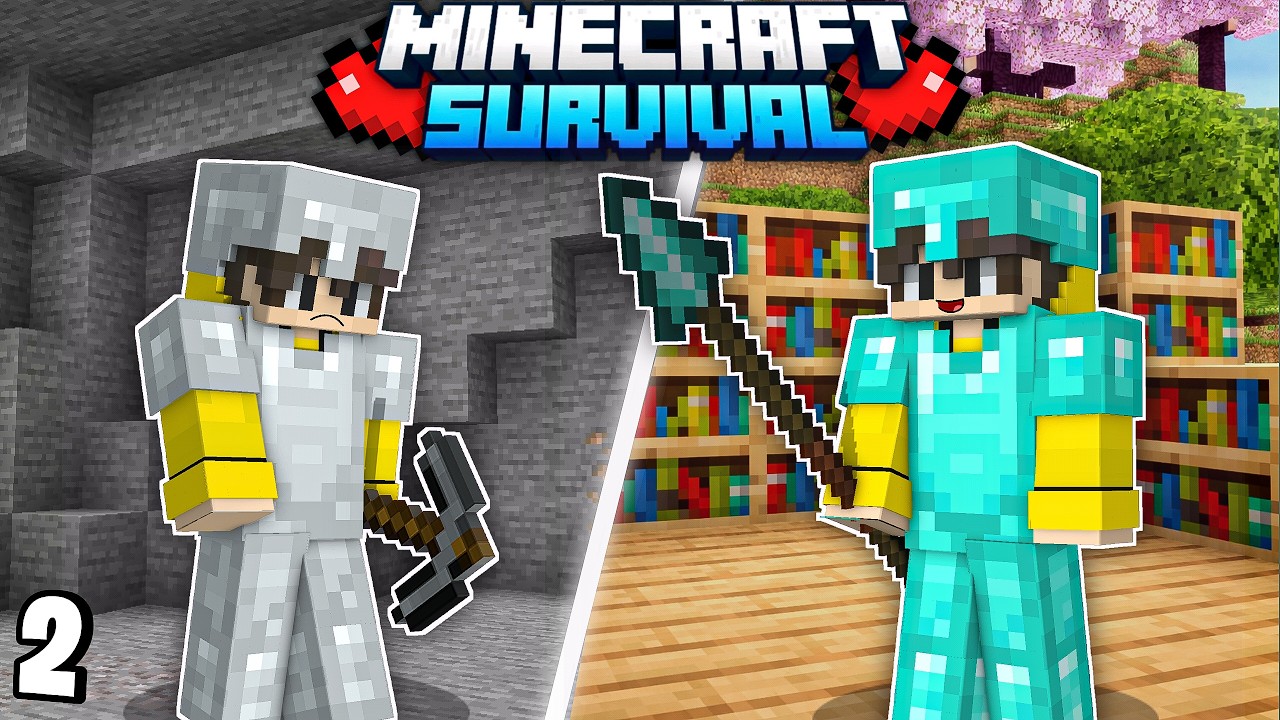 BECOMING POWERFUL IN MINECRAFT SURVIVAL PE🔥 || Minecraft Survival Series PE Ep 2 [HINDI]