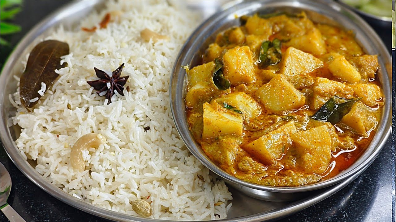 ಗೀ ರೈಸ್  ಮತ್ತು  ಆಲೂ ಕುರ್ಮಾ ಅದ್ಭುತವಾದ ರುಚಿಯಲ್ಲಿ 100%👌  ghee rice and aloo Kurma recipe