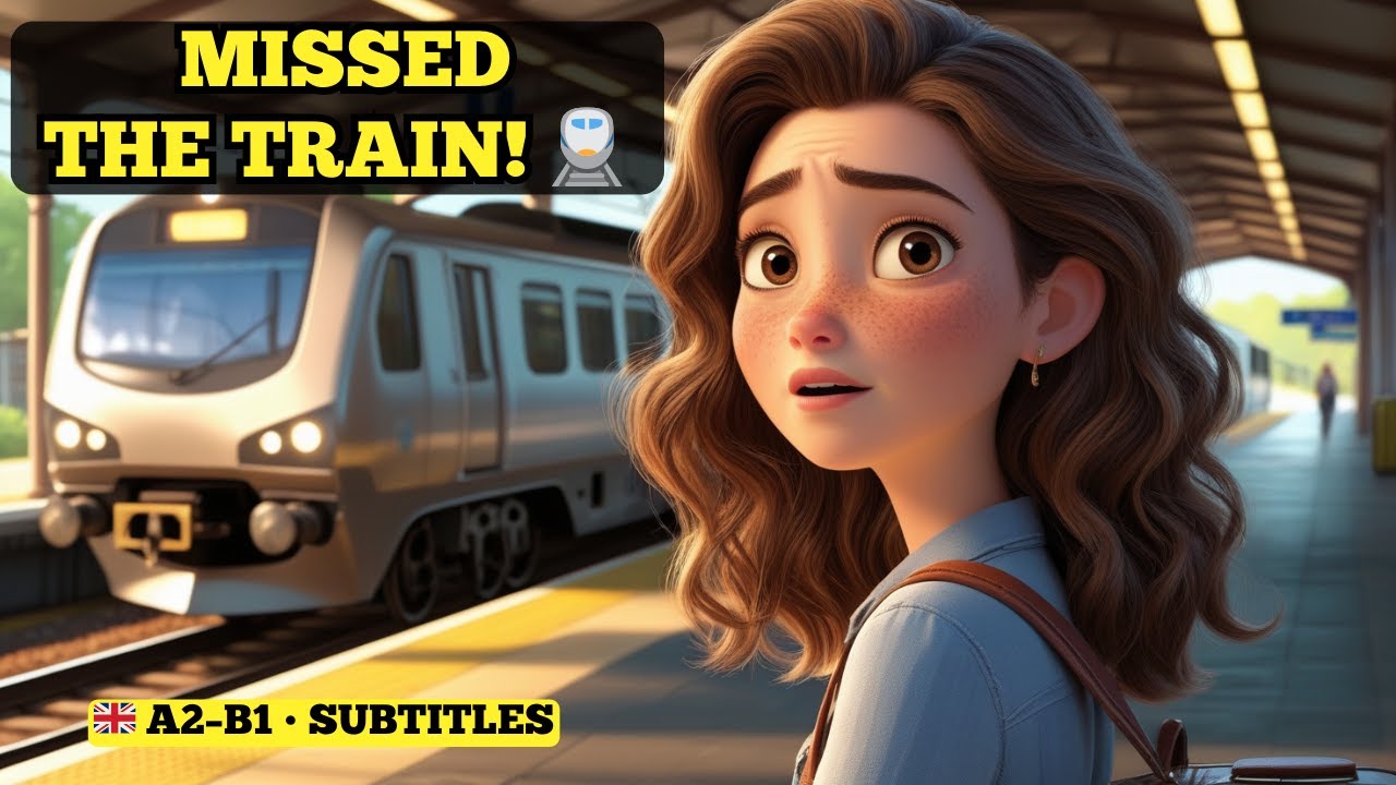 English Story for Listening Practice 🚆 Missed the Train (with Subtitles)