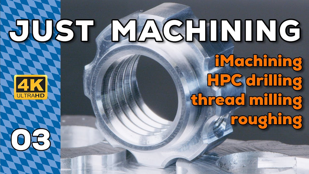 CNC machining a custom nut | Hermle C400 | SolidCAM | iMachining | trochoid | TPC