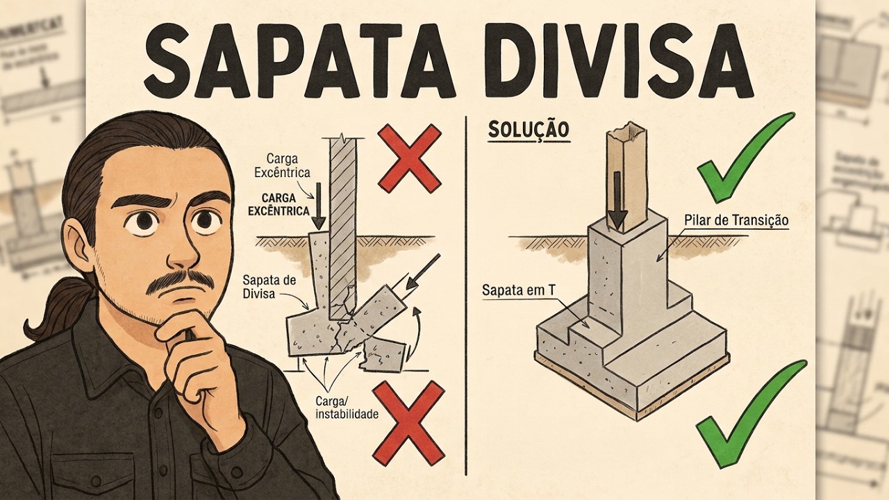 Como resolver sapata em 1 e 2 divisas sem viga equilíbrio   Eng Estrutural