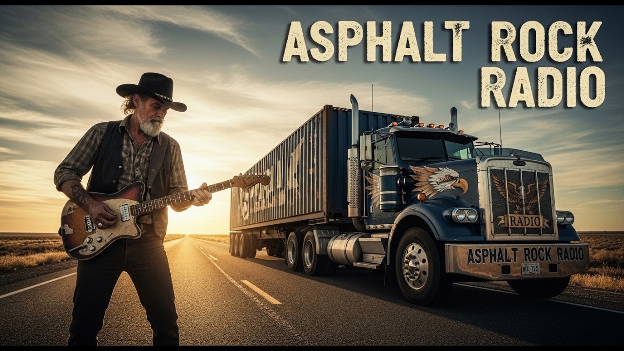 ASPHALT ROCK RADIO – GOLDEN MILES SUNSET MIX | SOFT RIFFS & ROAD FREEDOM | #GoldenMiles