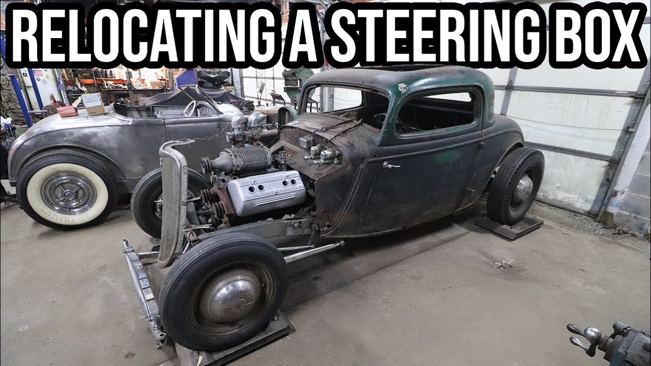 Moving The Steering Box Back 6 Inches To Clear The Ardun Heads!