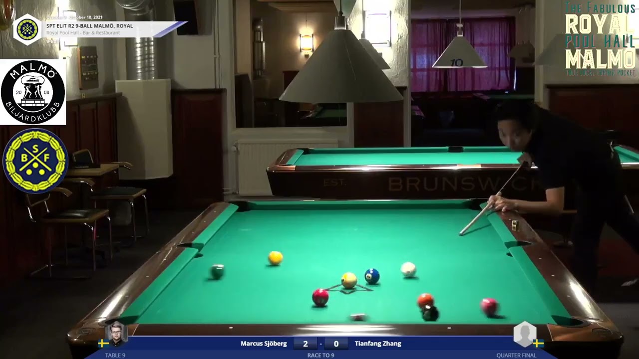 SPT Elit R2 9-ball 2021 Marcus Sj&ouml;berg - Tianfang Zhang