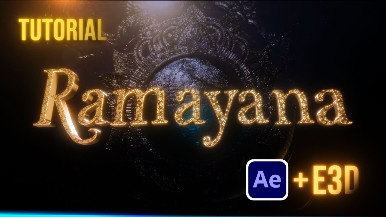 Create the EPIC Ramayana 3D Gold Title | After Effects + Element 3D Tutorial
