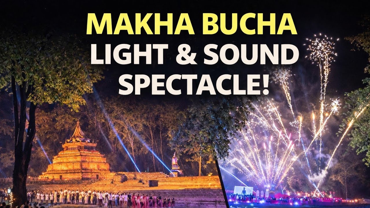 600 Years of History Recreated at Night | Makha Bucha Light & Sound Show